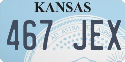 KS license plate 467JEX