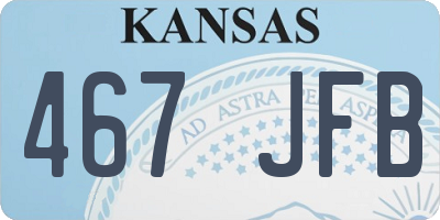 KS license plate 467JFB