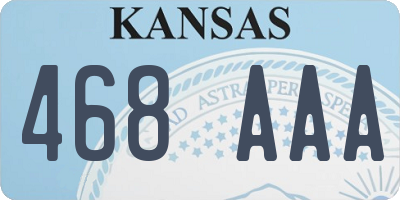 KS license plate 468AAA