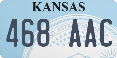 KS license plate 468AAC