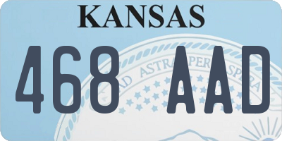 KS license plate 468AAD