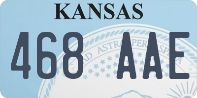 KS license plate 468AAE