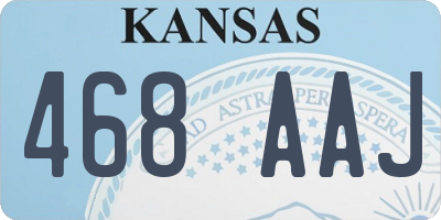 KS license plate 468AAJ