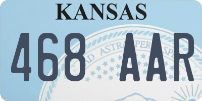 KS license plate 468AAR