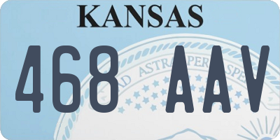 KS license plate 468AAV