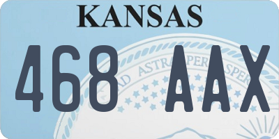 KS license plate 468AAX