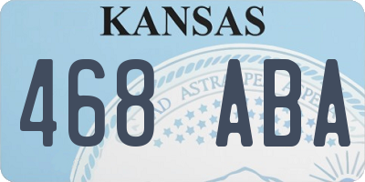 KS license plate 468ABA
