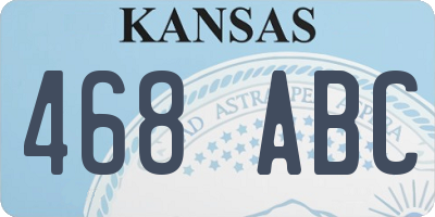 KS license plate 468ABC