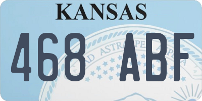KS license plate 468ABF