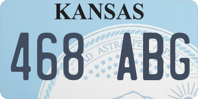 KS license plate 468ABG