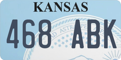 KS license plate 468ABK