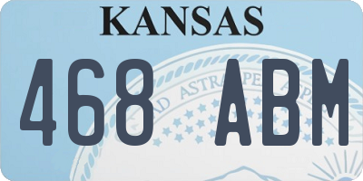 KS license plate 468ABM