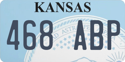KS license plate 468ABP