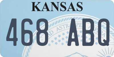 KS license plate 468ABQ