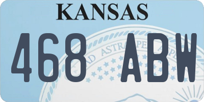 KS license plate 468ABW