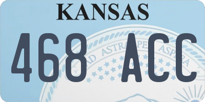 KS license plate 468ACC