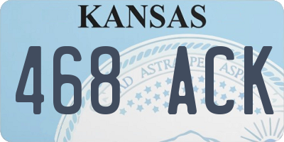 KS license plate 468ACK