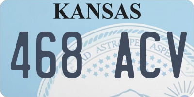 KS license plate 468ACV