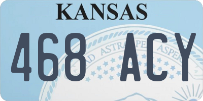 KS license plate 468ACY