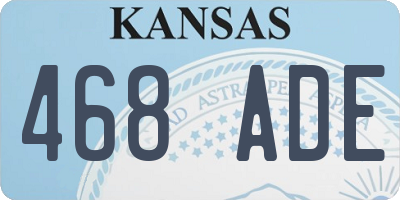 KS license plate 468ADE