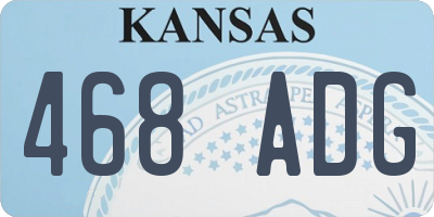 KS license plate 468ADG