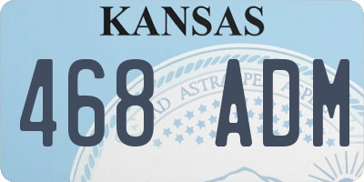 KS license plate 468ADM