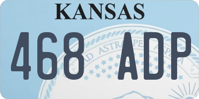 KS license plate 468ADP