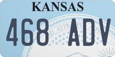 KS license plate 468ADV