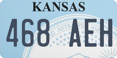 KS license plate 468AEH