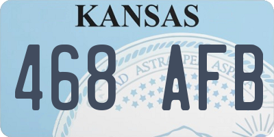 KS license plate 468AFB