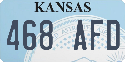 KS license plate 468AFD