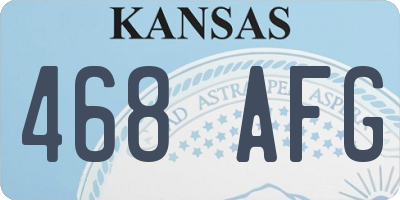 KS license plate 468AFG