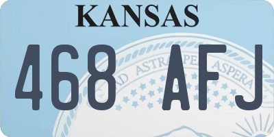 KS license plate 468AFJ