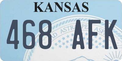 KS license plate 468AFK