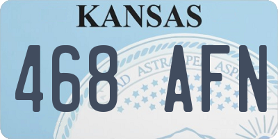KS license plate 468AFN