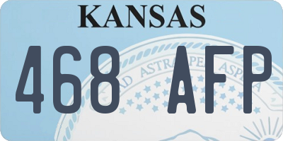KS license plate 468AFP
