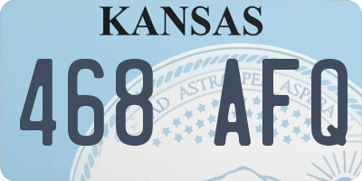 KS license plate 468AFQ