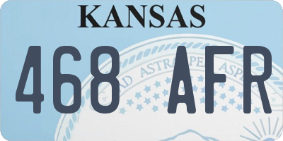 KS license plate 468AFR