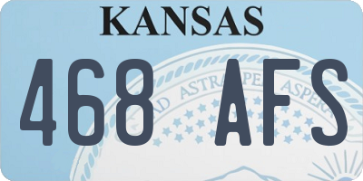 KS license plate 468AFS