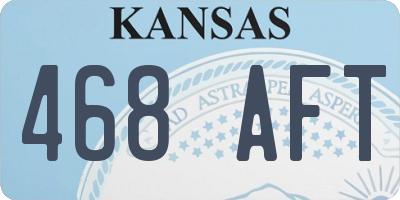 KS license plate 468AFT
