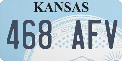 KS license plate 468AFV