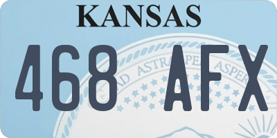 KS license plate 468AFX