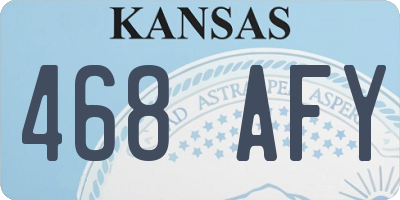 KS license plate 468AFY