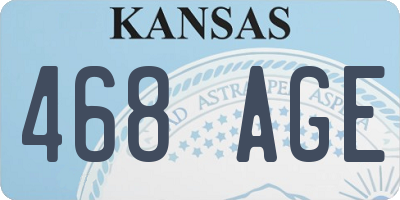 KS license plate 468AGE