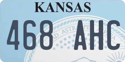 KS license plate 468AHC