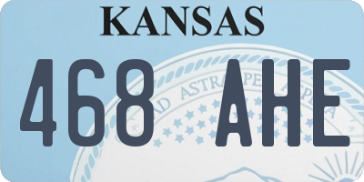 KS license plate 468AHE