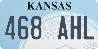 KS license plate 468AHL