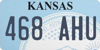 KS license plate 468AHU