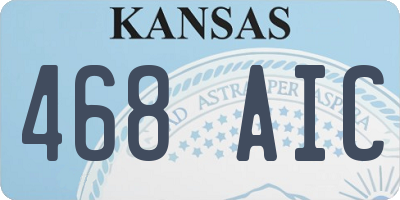 KS license plate 468AIC