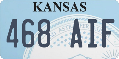 KS license plate 468AIF